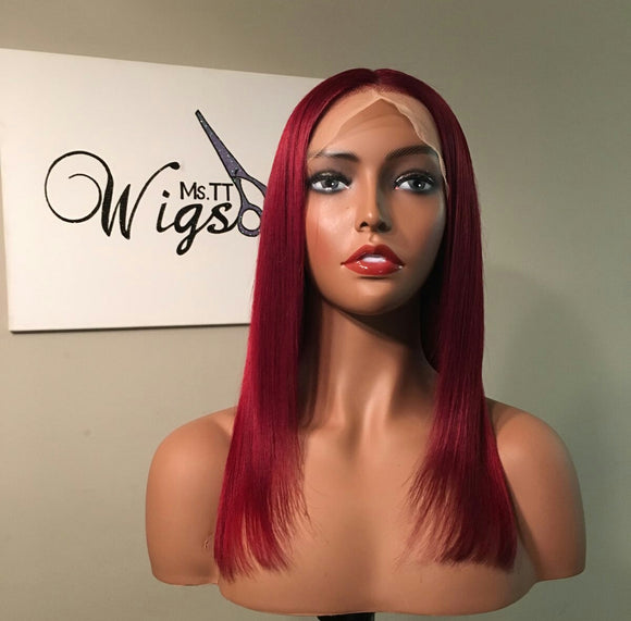 Lace Frontal Wig Red