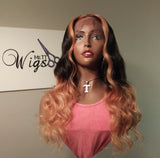 Blonde Ombre Silk Top Lace Frontal Wig Body Wave