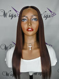 360 Lace Frontal Wig Silky Straight brown #4