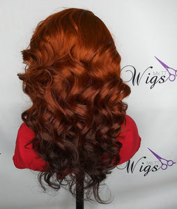 360 Lace Frontal Wig (Ginger Ombre)