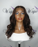 360 Lace Frontal Wig Silky Straight brown #4