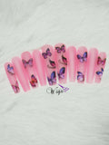 Purple Butterfly Matte (clear pink)