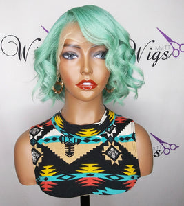 Lace Frontal Wig Short bob "Mint Green"