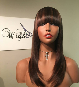 360 Lace Frontal Wig W/ Bangs