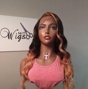 Blonde Ombre Silk Top Lace Frontal Wig Body Wave